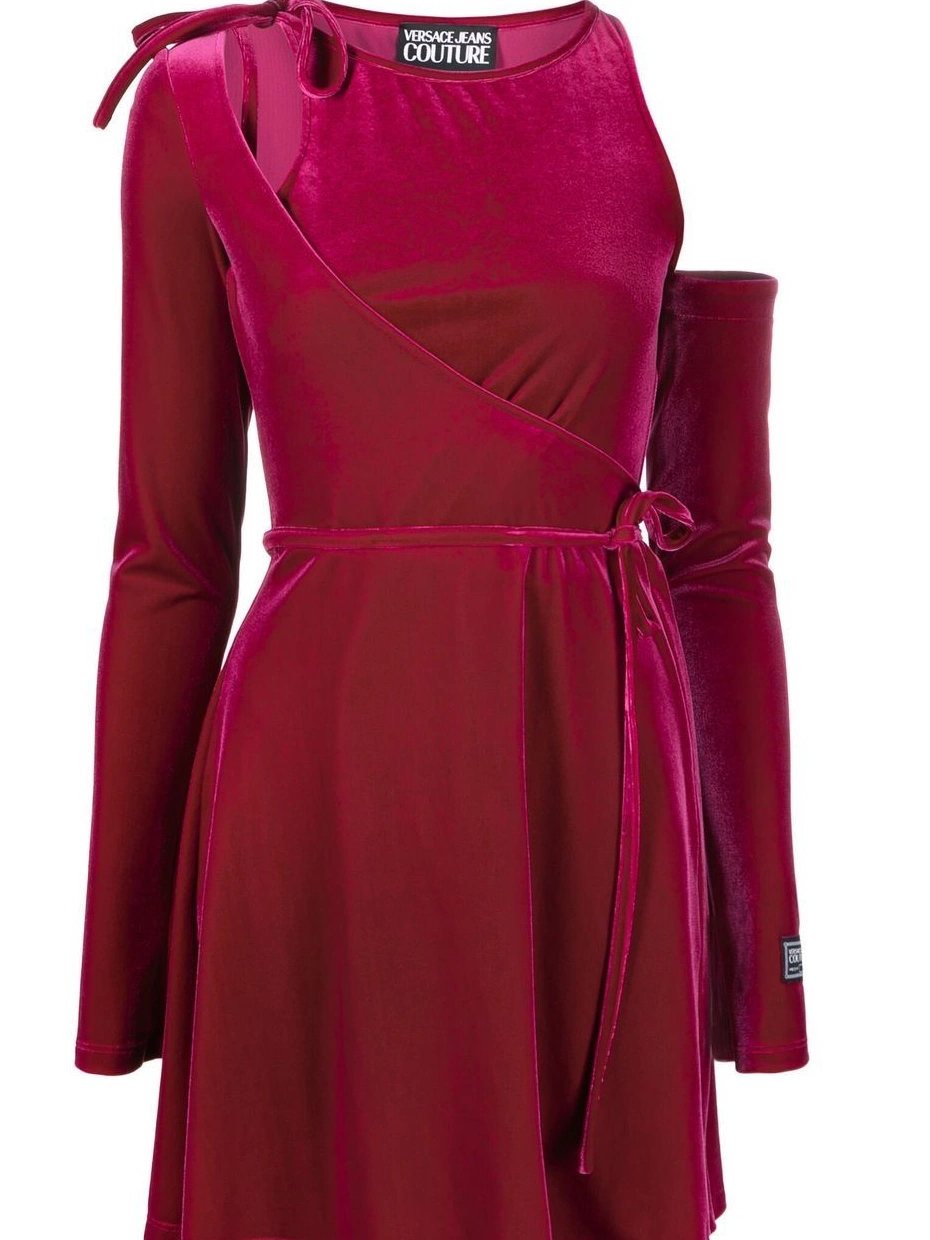 Cheap Couture velvet dress cut-out Women Versace Jeans 0806